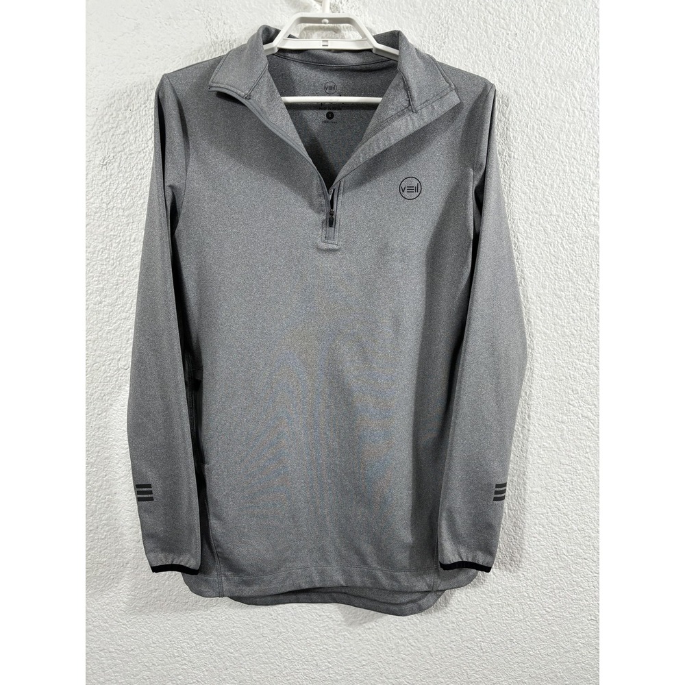 Veil Spark Pullover Womens Small Gray Quarter Zip‎ Performance Stretch Athletic